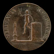 Truth Escaping from a Book [reverse], c. 1510. Creator: Mea