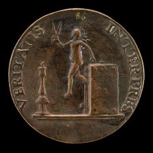 Truth Escaping from a Book [reverse], c. 1510. Creator: Mea