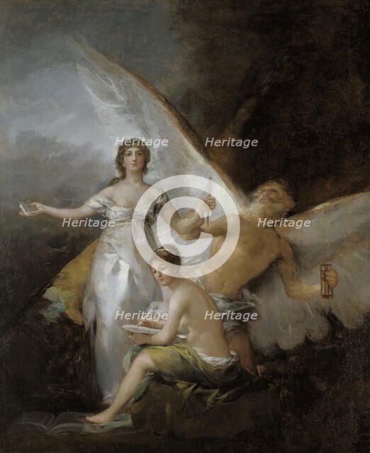 Truth, Time and History, late 18th-early 19th century. Creator: Francisco Goya.