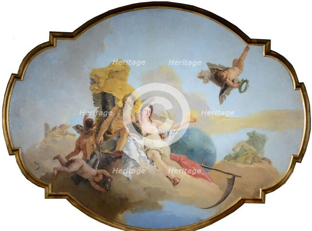 Truth Unveiled by Time, ca 1744 .