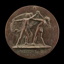 Truth Unveiled by Two Men [reverse], 1520s. Creator: Maffeo Olivieri