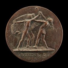 Truth Unveiled by Two Men [reverse], 1520s. Creator: Maffeo Olivieri