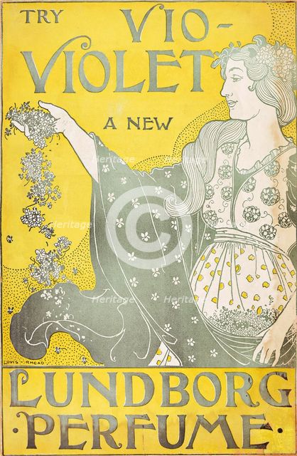 Try Vio-Violet a New Lundborg Perfume, 1895. Creator: Louis John Rhead.