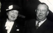 Trygve Lie, General Secretary of UN, and his wife, Stockholm, Sweden, 10 August 1949. Creator: Unknown