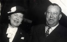 Trygve Lie, General Secretary of UN, and his wife, Stockholm, Sweden, 10 August 1949