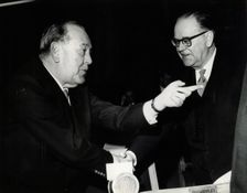 Trygve Lie, Norwegian politician, and Tage Erlander, Prime Minister of Sweden, 15 February 1964. Creator: Unknown