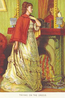 Trying on the dress, 1876. Creator: Unknown