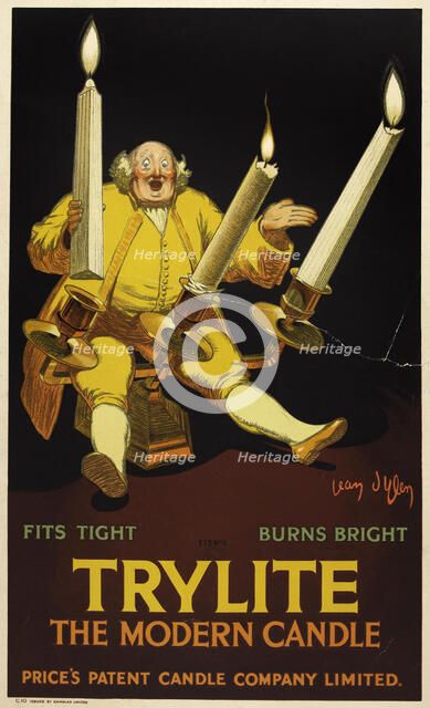 Trylite, the modern candle, 1920s. Creator: D'Ylen, Jean (1886-1938).