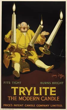 Trylite, the modern candle, 1920s. Creator: D'Ylen, Jean (1886-1938)