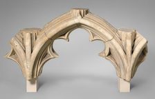 Tracery Arcade from the Great South Window of Canterbury Cathedral, British, ca. 1426-1435. Creator: Unknown
