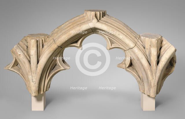 Tracery Arcade from the Great South Window of Canterbury Cathedral, British, ca. 1426-1435. Creator: Unknown.