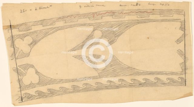 Tracing of a Border Design, 1890/1897. Creator: Charles Sprague Pearce.