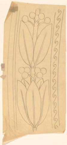 Tracing of a Border Design, 1890/1897. Creator: Charles Sprague Pearce