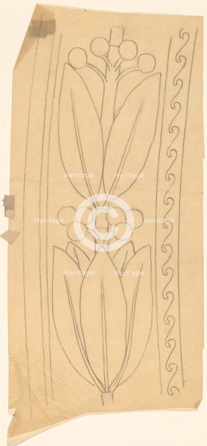 Tracing of a Border Design, 1890/1897. Creator: Charles Sprague Pearce.