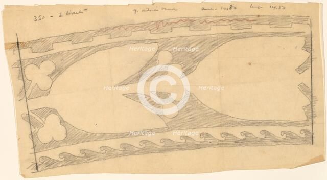 Tracing of a Border Design, 1890/1897. Creator: Charles Sprague Pearce.