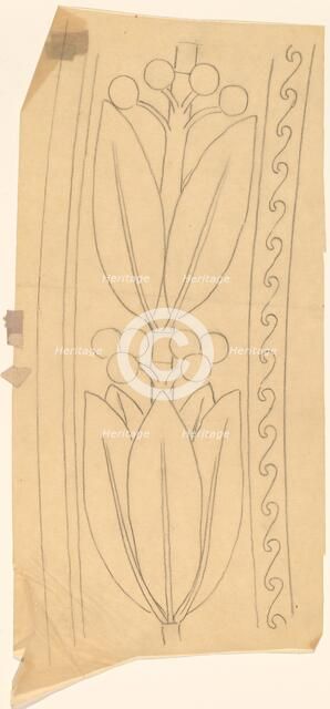 Tracing of a Border Design, 1890/1897. Creator: Charles Sprague Pearce.