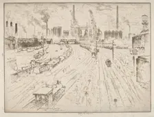 Tracks, Oberhausen, 1910. Creator: Joseph Pennell