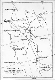 Tracks of S.Y. Terra Nova - January to March 1912 1913