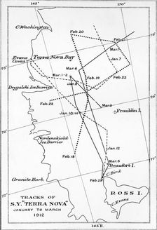 Tracks of S.Y. Terra Nova - January to March 1912 1913