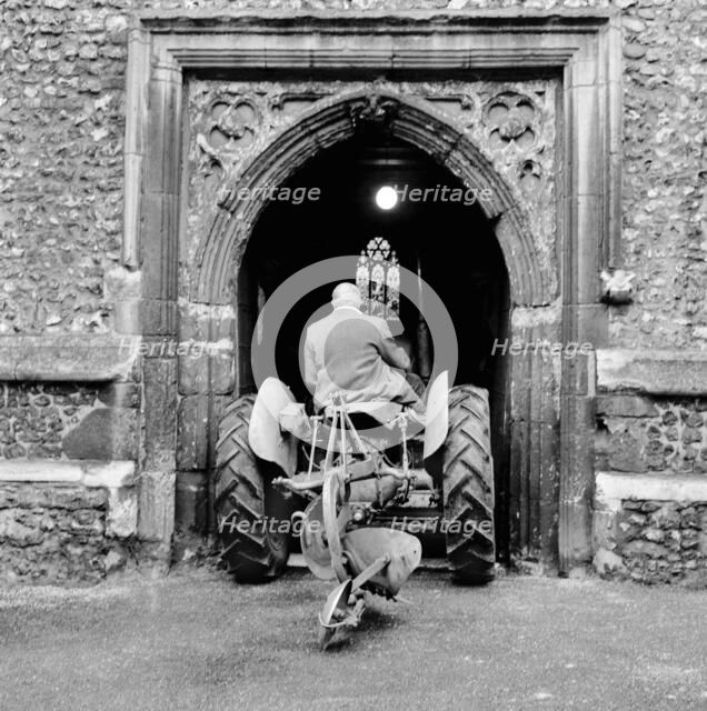 Tractor, St Etheldreda's church, Hatfield, Hertfordshire, 1960. Artist: John Gay