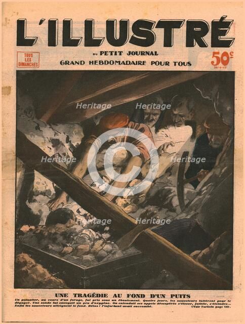 Tragedy at the bottom of a well, 1932.  Creator: Unknown.