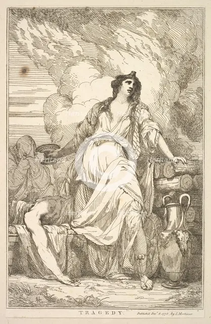 Tragedy (from Fifteen Etchings Dedicated to Sir Joshua Reynolds), December 8, 1778. Creator: John Hamilton Mortimer.