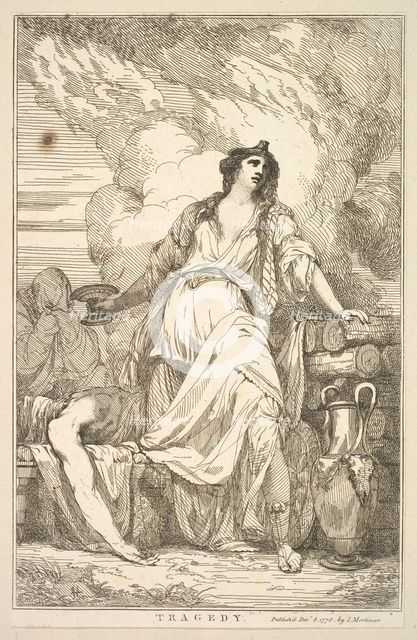 Tragedy (from Fifteen Etchings Dedicated to Sir Joshua Reynolds), December 8, 1778. Creator: John Hamilton Mortimer.