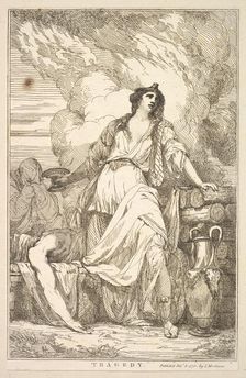 Tragedy (from Fifteen Etchings Dedicated to Sir Joshua Reynolds), December 8, 1778. Creator: John Hamilton Mortimer