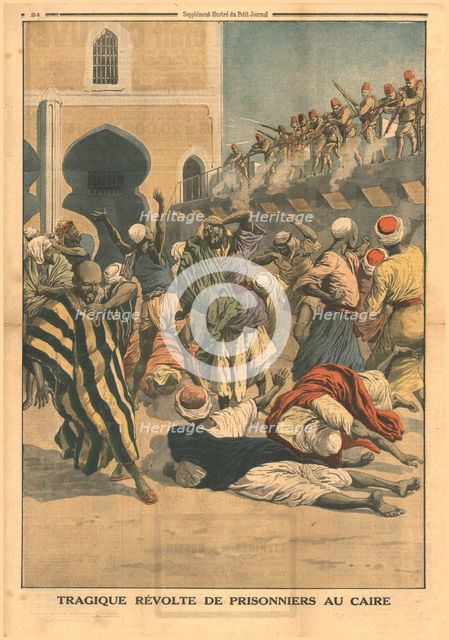 Tragic rebellion of prisoners in Cairo, 1914. Creator: Unknown.