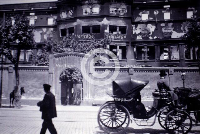 Tragic Week in Barcelona, 1909, San Antonio school located in the street of the same name, after …