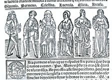 Tragicomedy of Calixto and Melibea, known as La Celestina by Fernando de Rojas, printed in Burg…