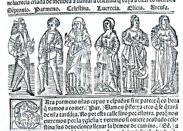 Tragicomedy of Calixto and Melibea, known as 'La Celestina' by Fernando de Rojas, printed in Burg…