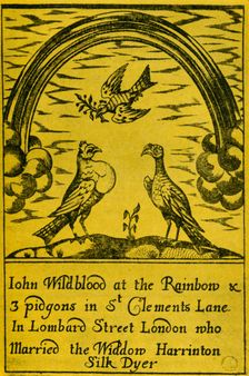 Trade card for a dyer's shop, 18th century, (1948). Creator: Unknown