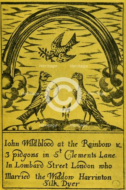 Trade card for a dyer's shop, 18th century, (1948). Creator: Unknown.