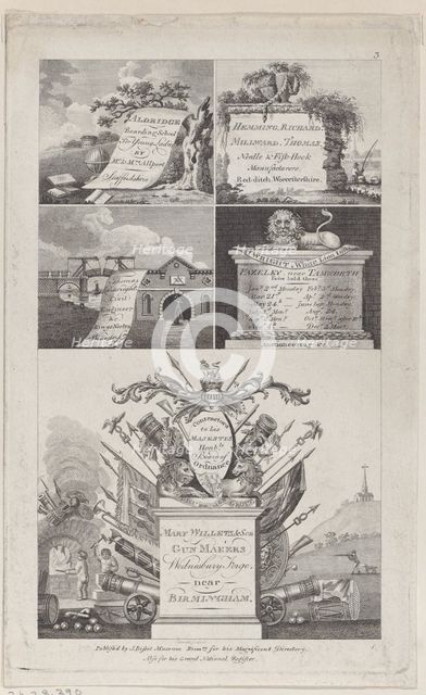 Trade Card for Bisset's Directory, Birmingham, 1800. Creator: Thomas Hancock.