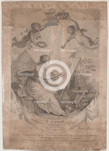 Trade Card for Dorme, Engraver, 19th century. Creator: Anon.