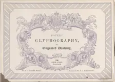 Trade card for Edward Palmer's Glyphographic Office, Glyphographic Printer, 1844. Creator: Anon