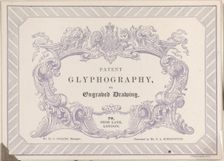 Trade card for Edward Palmer's Glyphographic Office, Glyphographic Printer, 1844. Creator: Anon