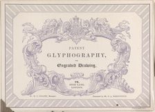 Trade card for Edward Palmer's Glyphographic Office, Glyphographic Printer, 1844. Creator: Anon