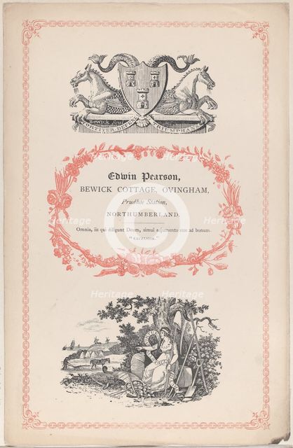 Trade Card for Edwin Pearson, 19th century. Creator: Anon.