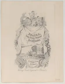Trade Card for Frazer, Army Printer, Stationer and Bookbinder, 19th century. Creator: Anon