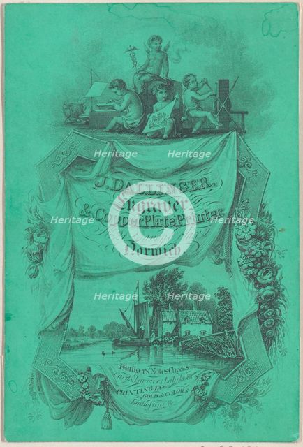 Trade card for J. Dallinger, Engraver and Copper Plate Printer, 19th century. Creator: Anon.