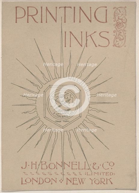 Trade Card for J. H. Bonnell & Co., Print Ink Seller, 19th century. Creator: Anon.