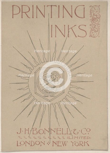 Trade Card for J. H. Bonnell & Co., Print Ink Seller, 19th century. Creator: Anon.