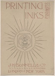 Trade Card for J. H. Bonnell & Co., Print Ink Seller, 19th century. Creator: Anon