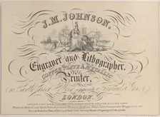 Trade card for J.M. Johnson, Engraver and Lithographer, 19th century. Creator: Anon