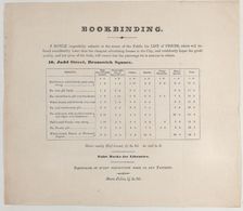 Trade card for J. Royle, bookbinder, 19th century. Creator: Anon