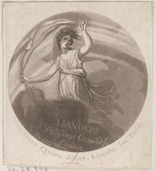 Trade Card for J. Sanders, Printmaker, 1782. Creator: Anon