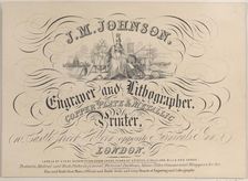 Trade card for J.M. Johnson, Engraver and Lithographer, 19th century. Creator: Anon