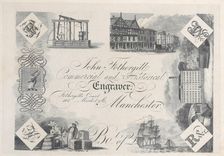 Trade Card for John Fothergill, Commercial and Historical Engraver, 19th century., 19th century. Creator: Anon